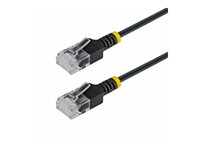 Startech - Patch-kabel - RJ-45 (hane) till RJ-45 (hane) - 2.6 mm - UTP - CAT 6a - hakfri, ultra-tunn, koppartrådar - svart N6APATUTP34BKS2M