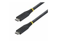 StarTech - USB-kabel - USB-C (hane) till USB-C (hane) - USB4 / Thunderbolt / DisplayPort 2.1 - 5 A - 1 m - passiv, upp till 40 Gbps dataöverföringshastighet, USB-strömförsörjning (240W), 8K60Hz stöd, 4K240Hz stöd, Stöd för Power Delivery 3,1, utökat effektområde (EPR), VESA DP40-certifierad, USB-IF-certifierad - svart CC1M40GUSB4TP
