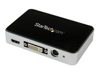 StarTech USB 3.0-videoinspelningsenhet - HDMI/DVI/VGA/komponent HD-videoinspelare - 1080p 60 fps - Videofångstadapter - USB 3.0 - NTSC, PAL, PAL-M, PAL 60 - svart USB3HDCAP