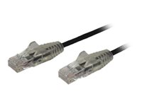 StarTech.com 2.5m Slim LSZH CAT6 Ethernet Cable, 10 Gigabit Snagless RJ45 100W PoE Patch Cord, CAT 6 10GbE UTP Network Cable w/Strain Relief, Black, ETL/Low Smoke Zero Halogen - Category 6 - 28AWG (N6PAT250CMBKS) - Patch-kabel - RJ-45 (hane) till RJ-45 (hane) - 2.5 m - CAT 6 - hakfri - svart N6PAT250CMBKS