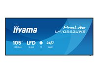 iiyama ProLite LH10552UWS-B1AG - 105" Diagonal klass (104.6" visbar) platt LCD-skärm - digital skyltning - med inbyggd SoC-mediespelare - Android - 5K UHD (2160p) 5120 x 2160 - svart LH10552UWS-B1AG