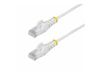 StarTech.com 3m White Slim CAT6 Ethernet Cable, Snagless, 28AWG, LSZH - Patch-kabel - RJ-45 (hane) till RJ-45 (hane) - 3 m - 3.6 mm - UTP - CAT 5/5e/6 - IEEE 802.3bt - halogenfri, hakfri - vit N6PAT300CMWHS