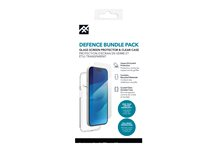 iFrogz Defence - Baksidesskydd för mobiltelefon - CrystalClear - med skärmskyddare - för Apple iPhone 15 300511828