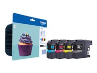 Brother LC123 - 4-pack - svart, gul, cyan, magenta - original - blister - bläckpatron - för Brother DCP-J100, J105, J132, J152, J552, J752, MFC-J245, J470, J650, J6520, J6720, J6920 LC123VALBP