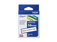 Brother TZe-261 - Standardlim - svart på vitt - Rulle 3,6 cm x 8 m) 1 kassett(er) bandlaminat - för P-Touch PT-3600, 530, 550, 9200, 9400, 9500, 9600, 9800, D800, P900, P950 TZE261