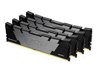 Kingston FURY Renegade - DDR4 - sats - 32 GB: 4 x 8 GB - DIMM 288-pin - 3200 MT/s / PC4-25600 - CL16 - 1.35 V - ej buffrad - icke ECC - svart KF432C16RB2K4/32