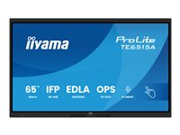 iiyama ProLite TE6515A-B2AG - 65" Diagonal klass (64.5" visbar) LED-bakgrundsbelyst LCD-skärm - interaktiv digital skyltning - med beröringsskärm (multi touch) / 8-mikrofonarray / valbar slot-in PC-funktionalitet - 4K UHD (2160p) 3840 x 2160 - svart ram med matta ytor TE6515A-B2AG