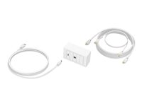 VISION TechConnect - Platta för plan montering - 5m - väggmontering - vit - 2-gang - 2 portar TC3-PK5M