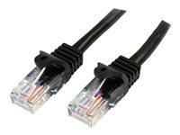 StarTech.com Cat5e patchkabel med hakfria RJ45-kontakter ? 3 m, svart - Patch-kabel - RJ-45 (hane) till RJ-45 (hane) - 3 m - UTP - CAT 5e - hakfri - svart 45PAT3MBK