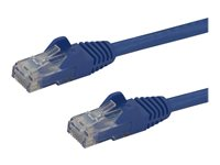 StarTech.com 50cm CAT6 Ethernet Cable, 10 Gigabit Snagless RJ45 650MHz 100W PoE Patch Cord, CAT 6 10GbE UTP Network Cable w/Strain Relief, Blue, Fluke Tested/Wiring is UL Certified/TIA - Category 6 - 24AWG (N6PATC50CMBL) - Patch-kabel - RJ-45 (hane) till RJ-45 (hane) - 50 cm - UTP - CAT 6 - formpressad, hakfri - blå N6PATC50CMBL