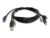 StarTech.com - Adapterkabel - HDMI, USB typ A, 3,5 mm ljuduttag hane till HDMI, USB Type B, 3,5 mm ljuduttag hane - 3 m SKHDMMKVM10