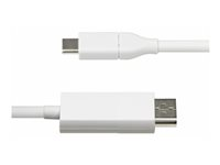 StarTech.com 6.6ft (2m) USB C to DisplayPort 1.2 Cable, Bidirectional - DisplayPort-kabel - 24 pin USB-C (hane) till DisplayPort (hane) - Displayport 1.2/Thunderbolt - 1.9 m - 4K60Hz stöd, dubbelriktad, aktiv - vit CDP2DP2MBW