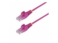 StarTech.com 2.5m Pink Slim CAT6 Ethernet Cable, Snagless, 28AWG, LSZH - Patch-kabel - RJ-45 (hane) till RJ-45 (hane) - 2.5 m - 3.6 mm - UTP - CAT 5/5e/6 - IEEE 802.3bt - halogenfri, hakfri - rosa N6PAT250CMPKS