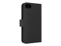 iFrogz Defence - Vikbart fodral för mobiltelefon - läder - svart - för Apple iPhone 6, 6s, 7, 8, SE (3rd generation), SE (andra generationen) 302007106