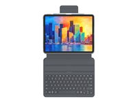 ZAGG Pro Keys - Tangentbord och foliefodral - bakgrundsbelyst - Bluetooth - Nordisk - svart/grå tangentbord, svart/grå fodral - för Apple 11-inch iPad Pro (1:a generation, 2a generation, 3:e generationen) 103407984
