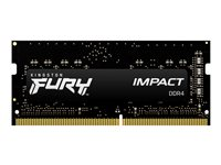 Kingston FURY Impact - DDR4 - modul - 32 GB - SO DIMM 260-pin - 3200 MT/s / PC4-25600 - CL20 - 1.2 V - ej buffrad - icke ECC - svart KF432S20IB/32