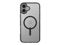 Zagg Santa Cruz Snap - Baksidesskydd för mobiltelefon - MagSafe-kompatibilitet - grafen - svart, transparent - för Apple iPhone 16 Plus 702315051