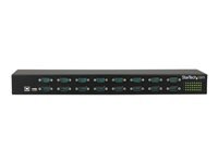 StarTech.com USB till seriell adapterhubb med 16 portar - Seriell adapter - USB 2.0 - RS-232 x 16 - svart ICUSB23216FD