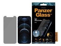 PanzerGlass Original - Skärmskydd för mobiltelefon - glas - med sekretessfilter - 6.7" - för Apple iPhone 12 Pro Max P2709