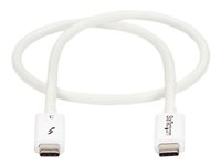 StarTech.com 1.6ft (50cm) Thunderbolt 3 Cable, 40Gbps, 100W PD, 4K/5K Video, Thunderbolt-Certified, Compatible w/ TB4/USB 3.2/DisplayPort - Thunderbolt-kabel - 24 pin USB-C (hane) till 24 pin USB-C (hane) - USB 3.1 Gen 2 / Thunderbolt 3 / DisplayPort 1.2 - 50 cm - stöd för 4K - vit - för P/N: CDP2HDUACP, CDP2HDUACPW, PEXUSB321C, TB33A1C TBLT34MM50CW
