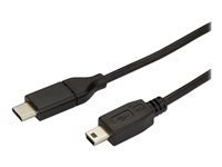 StarTech.com USB C to Mini USB Cable - 6 ft / 2m - M/M - USB 2.0 - Mini USB Cord - USB C to Mini B Cable - USB Type C to Mini USB (USB2CMB2M) - USB-kabel - USB-C (hane) till mini-USB typ B (hane) - Thunderbolt 3 / USB 2.0 - 2 m - svart USB2CMB2M