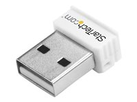 StarTech.com USB 150 Mbps Mini Wireless N-nätverksadapter – 802.11n/g 1T1R USB WiFi-adapter – Vit - Nätverksadapter - USB 2.0 - 802.11b/g/n - vit USB150WN1X1W
