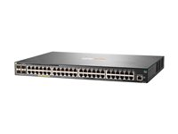 HPE Aruba 2930F 48G PoE+ 4SFP - Switch - L3 - Administrerad - 48 x 10/100/1000 (PoE+) + 4 x gigabit SFP (upplänk) - rackmonterbar - PoE+ (370 W) JL262A#ABB