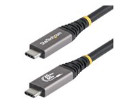 StarTech.com - USB-kabel - USB-C (hane) till USB-C (hane) - USB 3.2 / USB4 / Thunderbolt 3 / Thunderbolt 4 / DisplayPort - 4K120Hz stöd, robust, flexibel, passiv - svart CC3M20GUSB4CX