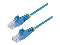 StarTech.com 0,5 m CAT6-kabel - Tunn - Ej hakfria RJ45-kontakter - Blå - Patch-kabel - RJ-45 (hane) till RJ-45 (hane) - 50 cm - CAT 6 - hakfri - blå N6PAT50CMBLS