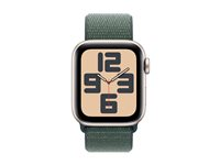 Apple Watch SE (GPS + Cellular) - 2a generation - 40 mm - stjärnljusaluminium - smart klocka med sportögla - mjukt nylon i dubbla lager - sjögrön - handledsstorlek: 130-200 mm - 32 GB - LTE, Wi-Fi 4, Bluetooth - 4G - 27.8 g MXGH3QN/A