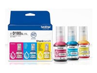 Brother BTD180CL Multipack - 3-pack - gul, cyan, magenta - original - hängande låda - påfyllnadsbläck - för Brother DCP-T580DW, DCP-T780DW BTD180CLVAL