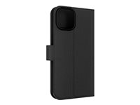 iFrogz Defence - Skyddsfodral vikbart fodral för mobiltelefon - läder - svart - för Apple iPhone 13, 14, 15 302011836