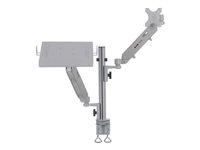 Eaton Tripp Lite Series Full-Motion Desktop Clamp for Laptop and 17" to 32" Monitor, Aluminum, TAA - Monteringssats - justerbar arm med full rörlighet - för Bildskärm - aluminium, stål - silver - skärmstorlek: 17"-32" - disk-monteringsbar - TAA-kompatibel DDR1732NBMTAA