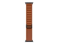 Apple - Slinga för smart klocka - 49 mm, svart titanfinish - Medelstorlek - terrakotta - för Watch Hermès Series 9, SE 3, Series 10, Series 11, Series 8, Series 9, Ultra 2, Ultra 3 MG9E4ZM/A