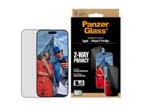 PanzerGlass Privacy - Skärmskydd för mobiltelefon - ultrabred passning med EasyAligner - glas - med sekretessfilter - för Apple iPhone 17 Pro Max PG75492