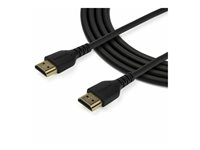 StarTech.com 1.5m (4.9ft) Premium High Speed HDMI Cable with Ethernet, 4K - Premium hög hastighet - HDMI-kabel med Ethernet - HDMI hane till HDMI hane - 1.5 m - skärmad - svart - 4K60 Hz (4096 x 2160) stöd, HDR-stöd, robust, passiv RHDMM150CMP