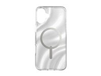 ZAGG Milan Snap - Baksidesskydd för mobiltelefon - MagSafe-kompatibilitet - grafen - virvlande glitter - för Apple iPhone 16 Plus 702315119