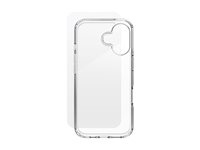 iFrogz Defence - Baksidesskydd för mobiltelefon - klar - med skärmskydd av härdat glas - för Apple iPhone 16 300515346