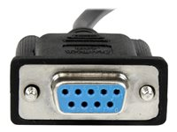 StarTech.com 2 m svart DB9 RS232 seriell nollmodemskabel F/F - Nollmodemkabel - DB-9 (hona) till DB-9 (hona) - 2 m - formpressad, tumskruvar - svart - för P/N: PCI2S5502, PEX4S953, PEX4S953LP SCNM9FF2MBK