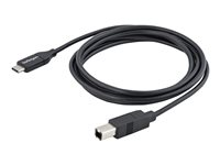 StarTech.com 2m 6ft USB C to USB B Cable - USB 2.0 - USB Type C Printer Cable M/M - USB 2.0 Type-C to Type-B Cable (USB2CB2M) - USB-kabel - USB-C (hane) till USB typ B (hane) - Thunderbolt 3 / USB 2.0 - 2 m - svart USB2CB2M