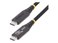 StarTech.com 1m (3.3ft) USB4 Cable, USB-IF Certified USB-C Cable, 40 Gbps - USB-kabel - USB-C (hane) till USB-C (hane) - USB4 / Thunderbolt 3 / Thunderbolt 4 / DisplayPort 1.4 - 48 V - 5 A - 1 m - halogenfri, passiv, 4K120Hz stöd, 8K60Hz stöd, utökat effektområde (EPR), Stöd för Power Delivery 3,1 - svart 1M-40G-USB4-CABLE