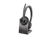 HP Poly Voyager 4320 - Voyager 4300 UC series - headset - på örat - Bluetooth - trådlös, kabelansluten - USB-C - svart - Zoomcertifierad 77Z31AA
