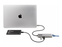 StarTech.com 3-Port USB-C Hub with 2.5 Gigabit Ethernet and 100W Power Delivery Passthrough Laptop Charging, USB-C to 2x USB-A/1x USB-C, USB 3.2 10Gbps Type-C Adapter Hub - Windows/macOS/Linux/Chromebook (10G2A1C25EPD-USB-HUB) - Hubb - kompakt - 1 x USB-C + 3 x USB 3.1 + 1 x 2.5GBase-T - skrivbordsmodell 10G2A1C25EPD-USB-HUB