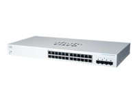 Cisco Business 220 Series CBS220-24T-4G - Switch - smart - 24 x 10/100/1000 + 4 x gigabit SFP (upplänk) - rackmonterbar - återanvänd CBS220-24T-4GUK-RF