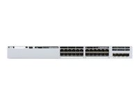 Cisco Catalyst 9300L - Network Essentials - switch - L3 - Administrerad - 24 x 10/100/1000 (PoE+) + 4 x gigabit SFP (upplänk) - rackmonterbar - PoE+ (505 W) C9300L-24P-4G-E