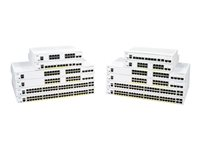 Cisco Business 250 Series CBS250-24FP-4X - Switch - L3 - smart - 24 x 10/100/1000 (PoE+) + 4 x 10 Gigabit SFP+ - rackmonterbar - PoE+ (370 W) - återanvänd CBS250-24FP4XEU-RF
