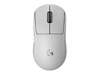 Logitech G PRO X SUPERLIGHT 2 - Mus - gaming - optisk - 5 knappar - trådlös - 2.4 GHz - USB Logitech LIGHTSPEED-mottagare - vit 910-006639