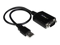 StarTech.com Professionell USB till seriell kabeladapter med 1 port och COM-retention - Seriell adapter - USB - RS-232 - svart ICUSB2321X