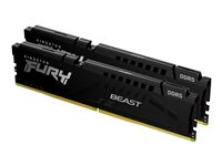 Kingston FURY Beast - DDR5 - sats - 16 GB: 2 x 8 GB - DIMM 288-pin - 5600 MT/s / PC5-44800 - CL36 - 1.25 V - ej buffrad - on-die ECC - svart KF556C36BBEK2-16
