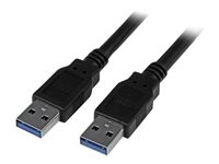 StarTech.com 6 ft / 2m Black SuperSpeed USB 3.0 Cable A to A - USB 3 A (m) to USB 3 A (m) (USB3SAA6BK) - USB-kabel - USB typ A (hane) till USB typ A (hane) - USB 3.0 - 1.8 m - formpressad - svart - för P/N: HB30C1A1CPD, HB30C3A1CFBW, HB30C3A1CST, HB30C5A2CSC, HB30C5A2CST, SV231DPU34K USB3SAA6BK